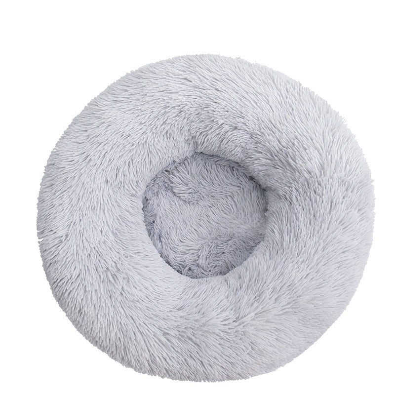 Donut-Shaped Plush Pet Bed